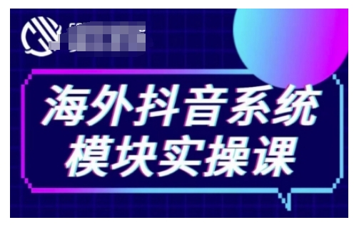 海外抖音Tiktok系统模块实操课，TK短视频带货，TK直播带货，TK小店端实操等-搞个副业