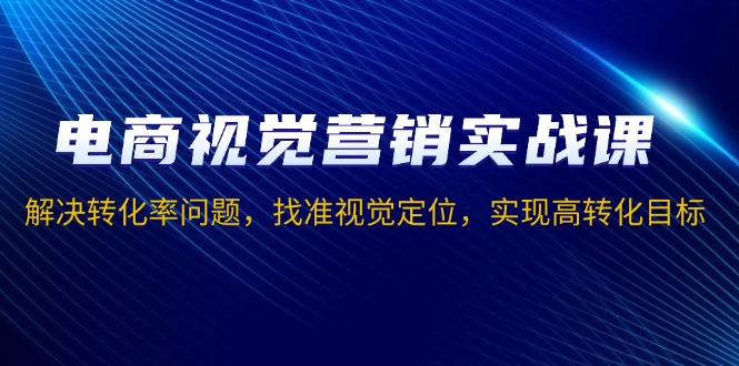 电商视觉营销实战课，解决转化率问题，找准视觉定位，实现高转化目标-搞个副业