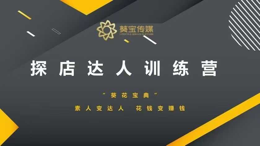 探店达人训练营，素人变达人，花钱变赚钱-搞个副业