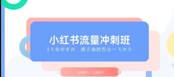 小红书流量冲刺班2025，最懂小红书的女人，快速教你2025年入局小红书-搞个副业