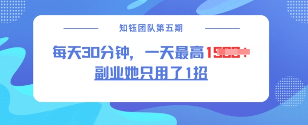 副业她只用了1招，每天30分钟，无脑二创，一天最高1.5k-搞个副业