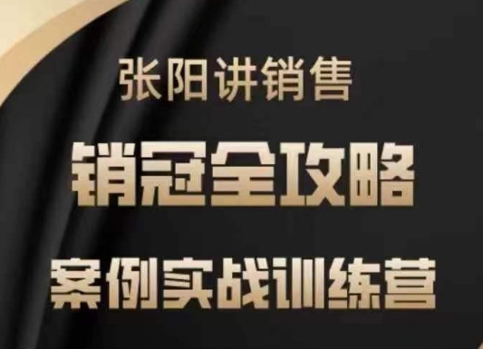 张阳讲销售实战训练营，​案例实战训练，销冠全攻略-搞个副业