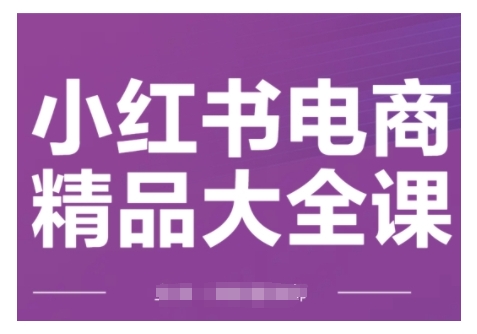 小红书电商精品大全课，快速掌握小红书运营技巧，实现精准引流与爆单目标，轻松玩转小红书电商(更新2月)-搞个副业