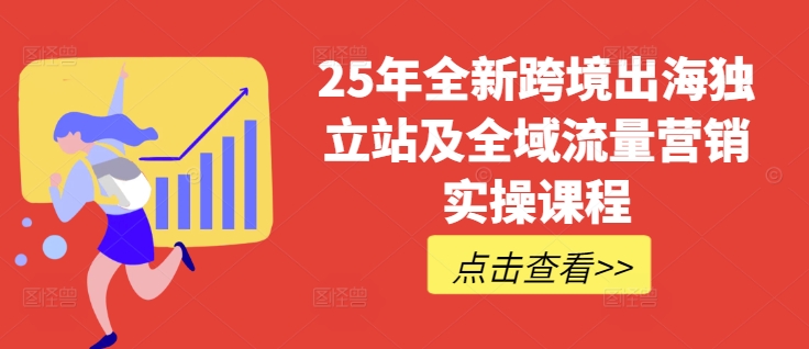 25年全新跨境出海独立站及全域流量营销实操课程，跨境电商独立站TIKTOK全域营销普货特货玩法大全-搞个副业