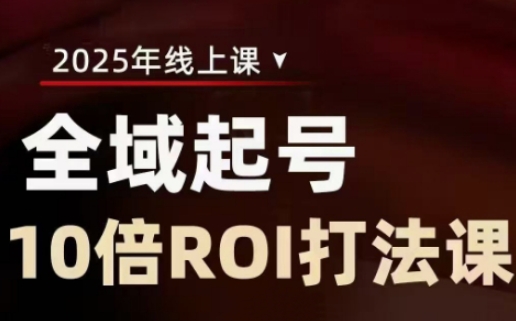 2025全域起号10倍ROI打法课，助你提升直播间的投资回报率-搞个副业