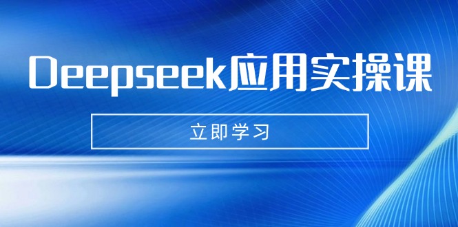 Deepseek应用实操课：AI制作数字妈妈、写真、短视频，辅导作业，PPT制作等-搞个副业