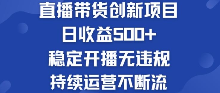 淘宝无人直播带货创新项目：日收益500+  稳定开播无违规  持续运营不断流【揭秘】-搞个副业
