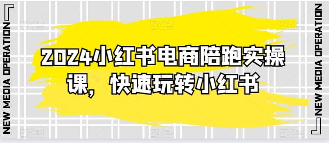 2024小红书电商陪跑实操课，快速玩转小红书，超过20节精细化课程-搞个副业