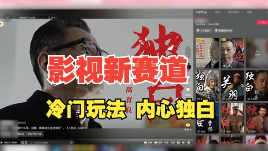 最新影视解说玩法，人物独白，30天涨粉24万+，全流程拆解【揭秘】-搞个副业