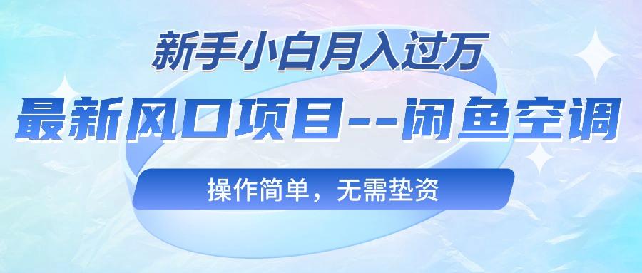 最新风口项目—闲鱼空调，新手小白月入过万，操作简单，无需垫资-搞个副业