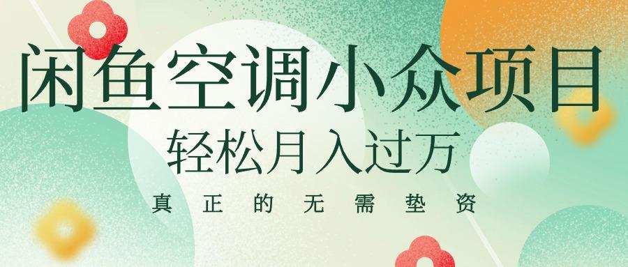 闲鱼卖空调小众项目 轻松月入过万 真正的无需垫资金-搞个副业