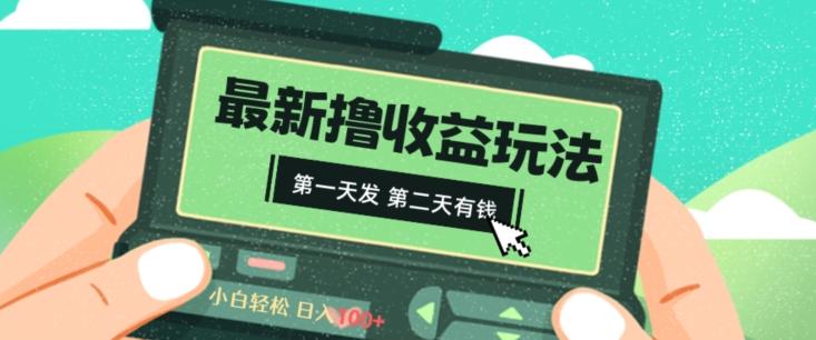 2024最新撸视频收益玩法，第一天发，第二天就有钱-搞个副业