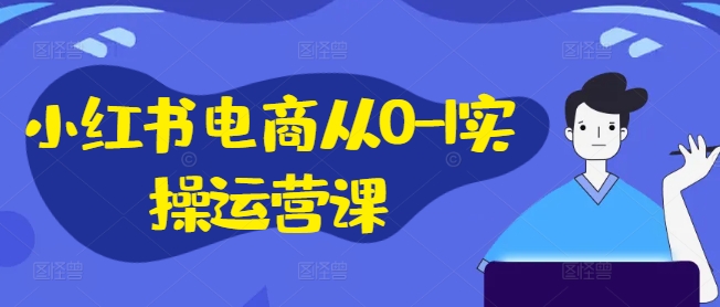小红书电商从0-1实操运营课，小红书手机实操小红书/IP和私域课/小红书电商电脑实操板块等-搞个副业