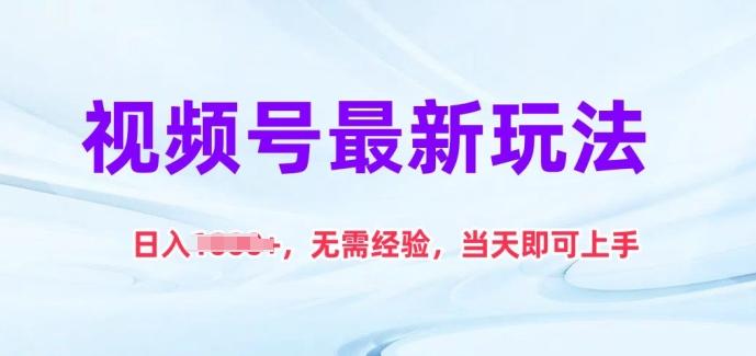 视频号最新玩法，日入1k+，无需经验，当天即可上手【揭秘】-搞个副业