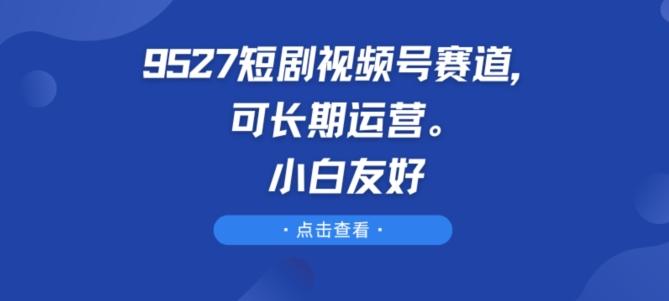 9527短剧视频号赛道，可长期运营，小白友好【揭秘】-搞个副业