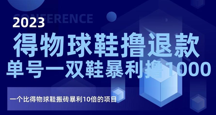 2023得物球鞋撸退款，单号一双鞋暴利撸1000，一个比得物球鞋搬砖暴利10倍的项目【揭秘】-搞个副业