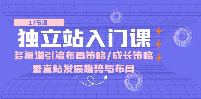 独立站 入门课：多渠道 引流布局策略/成长策略/垂直站发展趋势与布局-搞个副业