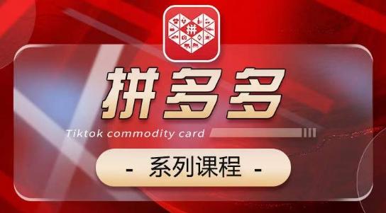 2024拼多多系列课，【基础】【运营】【活动】【推广】【玩法】5大模块-搞个副业