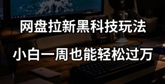 网盘拉新黑科技玩法，小白一周也能轻松过万【全套视频教程+黑科技】【揭秘】-搞个副业