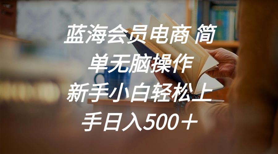 蓝海会员电商 简单无脑操作 新手小白轻松上手日入500＋-搞个副业