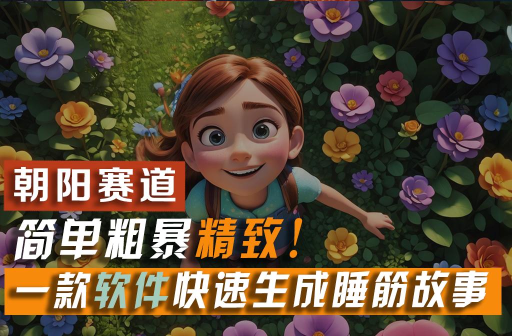 利用一款软件5分钟一条爆款睡筋故事，简单粗暴精致！小白月入2w+-搞个副业
