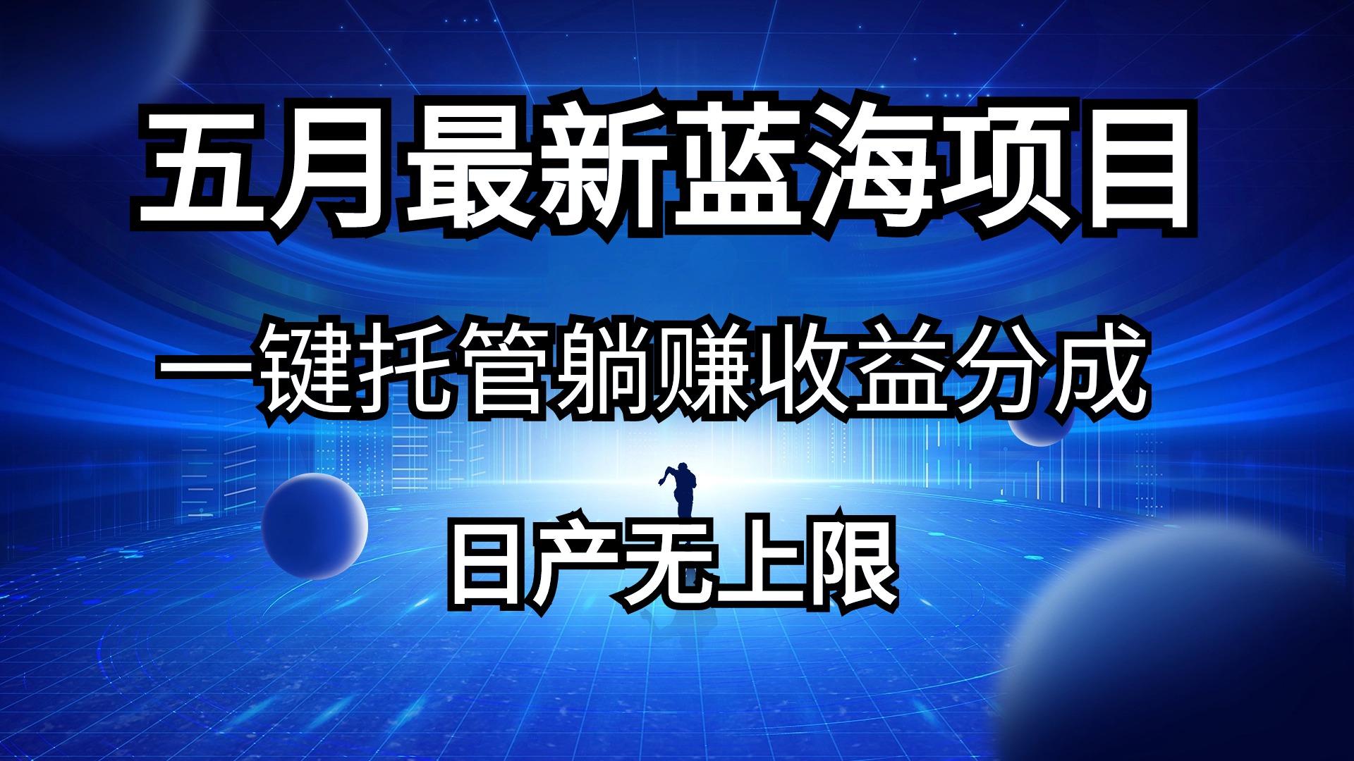 五月刚出最新蓝海项目一键托管 躺赚收益分成 日产无上限-搞个副业