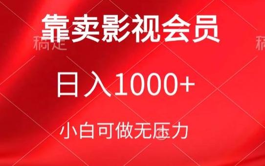 靠卖影视会员，日入1000+，落地保姆级教程，新手可学【揭秘】-搞个副业