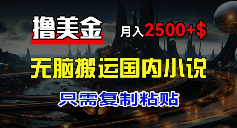 最新撸美金项目，搬运国内小说爽文，只需复制粘贴，稿费月入2500+美金，新手也能快速上手【揭秘】-搞个副业