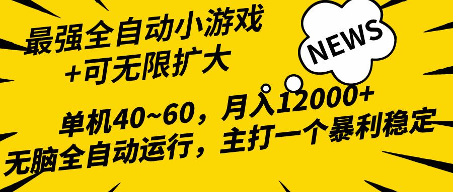 (10046期)2024最新全网独家小游戏全自动，单机40~60,稳定躺赚，小白都能月入过万-搞个副业