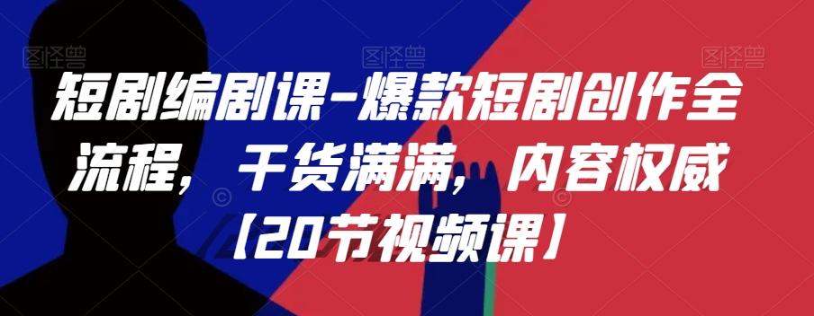 短剧编剧课-爆款短剧创作全流程，干货满满，内容权威【20节视频课】-搞个副业