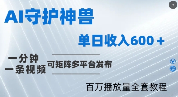 制作各省守护神，100多W播放量的视频只需要1分钟就能完成【揭秘】-搞个副业