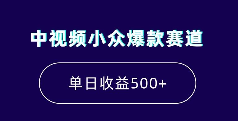 中视频小众爆款赛道，7天涨粉5万+，小白也能无脑操作，轻松月入上万【揭秘】-搞个副业