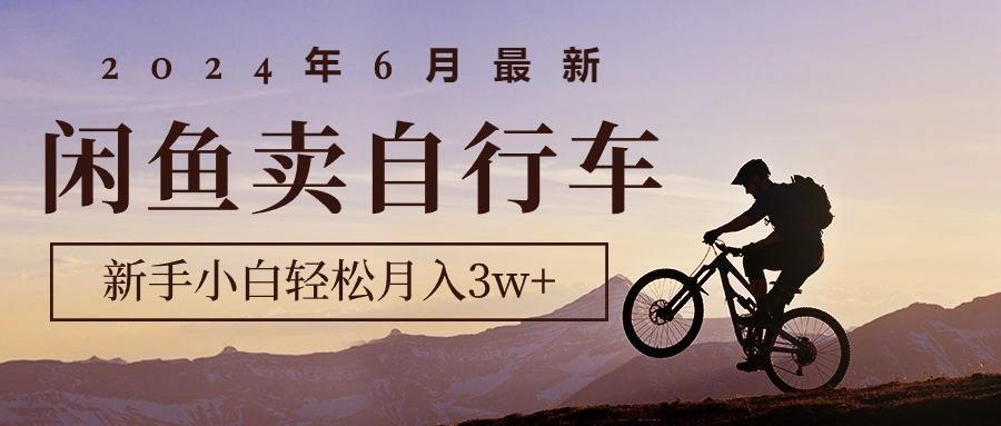 2024年6月最新闲鱼卖自行车，新手小白轻松月入3w+项目-搞个副业