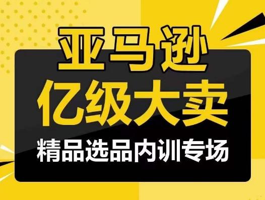 亚马逊亿级大卖-精品选品内训专场，亿级卖家分享选品成功之道-搞个副业