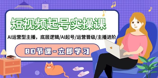 (9470期)短视频起号实操课，AI运营型主播，底层逻辑/AI起号/运营晋级/主播进阶/80节-搞个副业