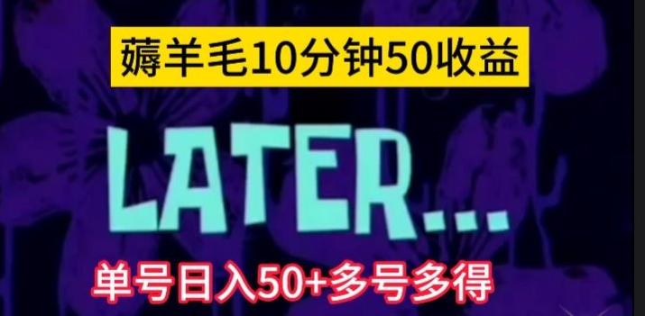 美团薅羊毛玩法，单号日入50+多号多得【仅揭秘】-搞个副业