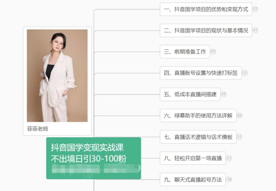 抖音国学变现项目：不出境日引30-100粉实战课程-搞个副业