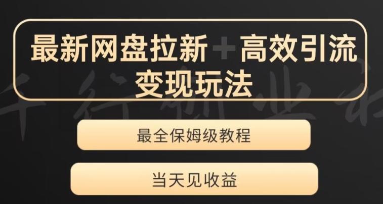 最新最全夸克网盘拉新变现玩法，多种裂变，举一反三变现玩法【揭秘】-搞个副业