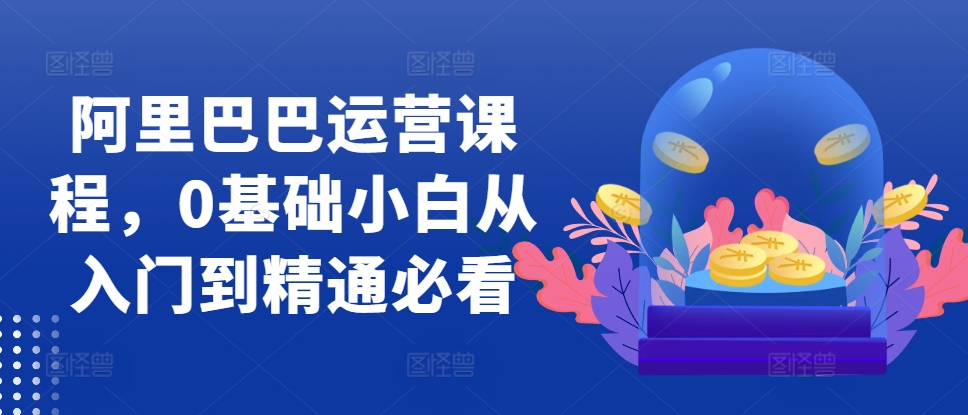 阿里巴巴运营课程，0基础小白从入门到精通必看-搞个副业