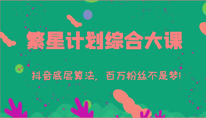 2024繁星计划综合大课：抖音底层算法，百万粉丝不是梦!(77节)-搞个副业