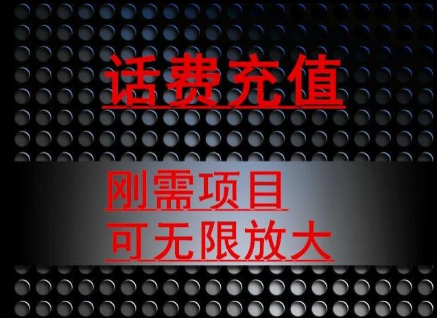 最新蓝海项目，刚需赛道，95折充话费月入5位数-搞个副业