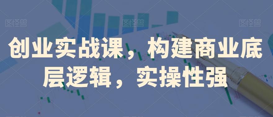 创业实战课，​构建商业底层逻辑，实操性强-搞个副业