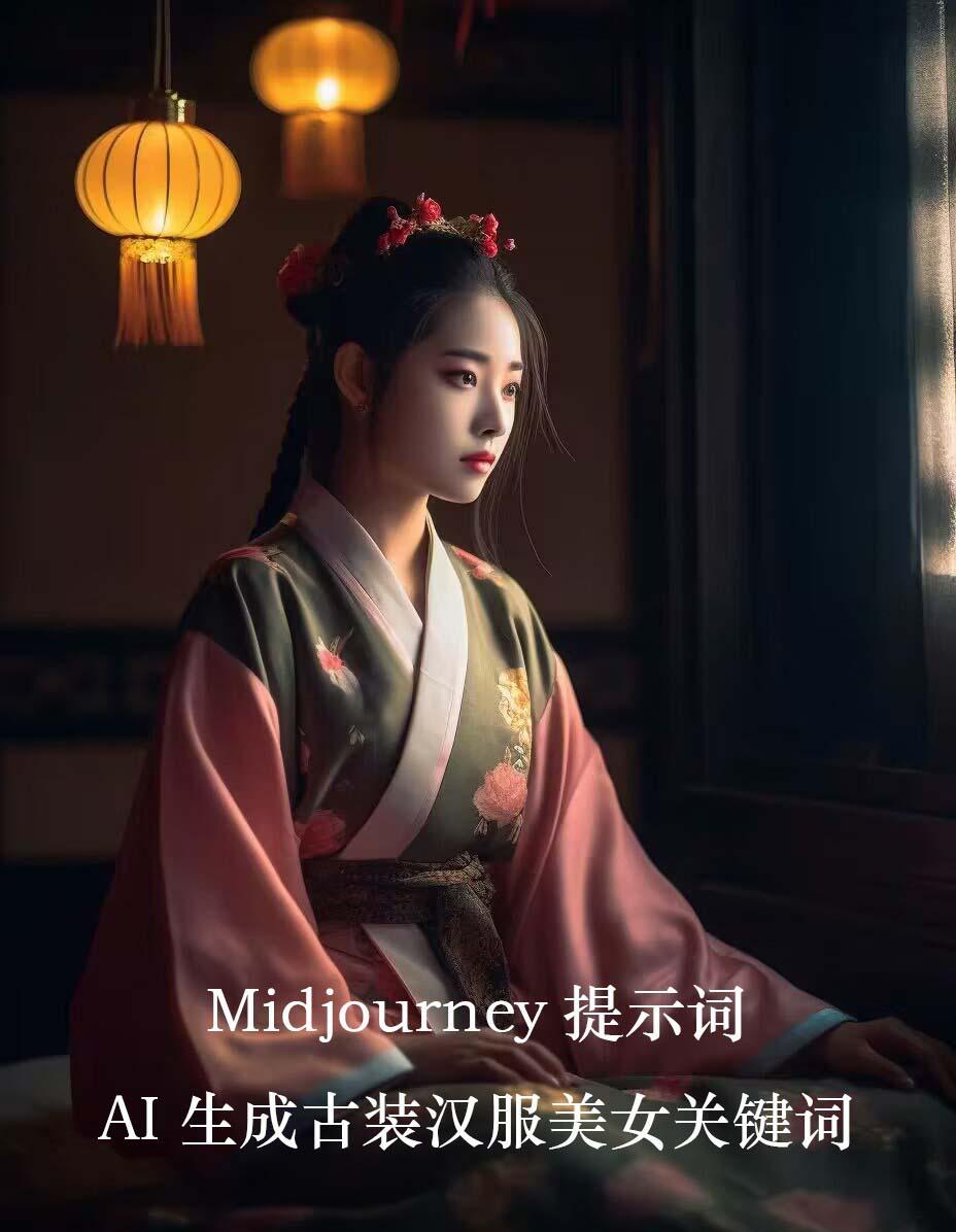 Midjourney关键词-AI生成中国风古装汉服美女人像提示关键词-搞个副业