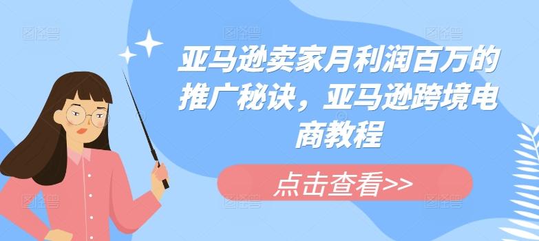 亚马逊卖家月利润百万的推广秘诀，亚马逊跨境电商教程-搞个副业