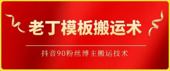 老丁模板搬运术：抖音90万粉丝博主搬运技术【揭秘】-搞个副业
