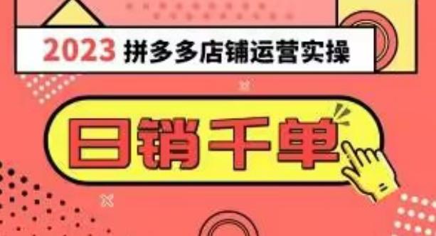 2023拼多多运营实操，每天30分钟日销1000＋，爆款选品技巧大全（10节课）-搞个副业