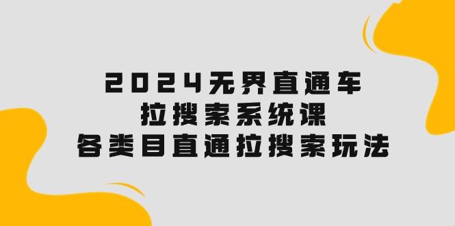 2024无界直通车·拉搜索系统课：各类目直通车 拉搜索玩法！-搞个副业