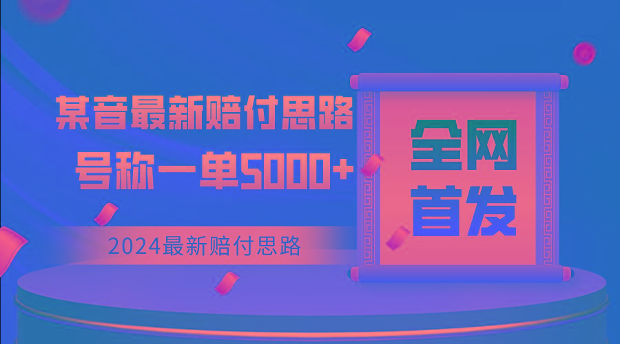 全网首发，2024最新某音赔付思路，号称一单收益5000+-搞个副业