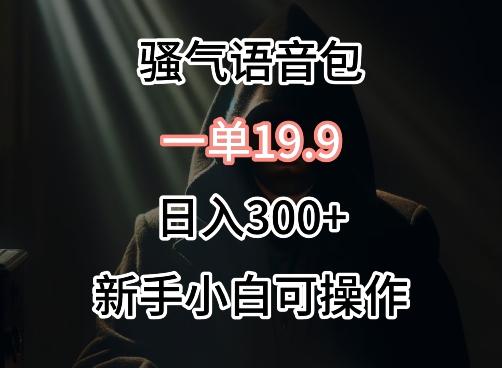 0成本卖骚气语音包，一单19.9.日入300+【揭秘】-搞个副业