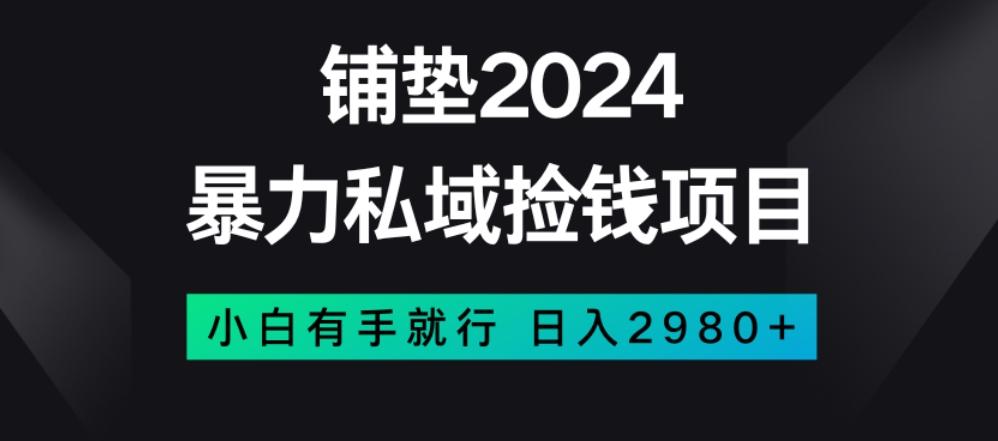 暴力私域捡钱项目，小白无脑操作，日入2980【揭秘】-搞个副业